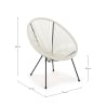 Fauteuil d'extérieur en corde design spaghetti Bizzotto Parker 