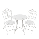 Ensemble table et 2 chaises d'extérieur en fer blanc Provence Breakfast Promotion