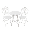 Ensemble table et 2 chaises d'extérieur en fer blanc Provence Breakfast Promotion