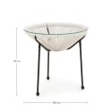 Runder Gartentisch Ø50cm mit Seilgeflecht Bizzotto Parker 