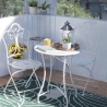 Ensemble table et 2 chaises d'extérieur en fer blanc Provence Breakfast Offre