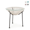 Table ronde d'extérieur Ø50cm en corde tressée Bizzotto Parker Promotion