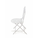 Ensemble table et 2 chaises d'extérieur en fer blanc Provence Breakfast Réductions