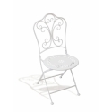 Ensemble table et 2 chaises d'extérieur en fer blanc Provence Breakfast Catalogue