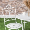 Ensemble table et 2 chaises d'extérieur en fer blanc Provence Breakfast Modèle