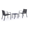 Salotto da giardino 2 sedie moderne con tavolino 45x45cm Bizzotto Auri Sconti