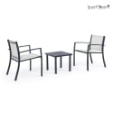 Salon de jardin 2 chaises modernes avec table 45x45cm Bizzotto Auri Offre