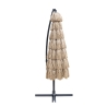 Parasol de jardin 3m à bras latéral effet rotin Kiso Plus Offre