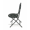 Ensemble table 2 chaises pliantes d'extérieur en fer noir Provence Breakfast Choix