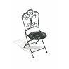 Ensemble table 2 chaises pliantes d'extérieur en fer noir Provence Breakfast Offre