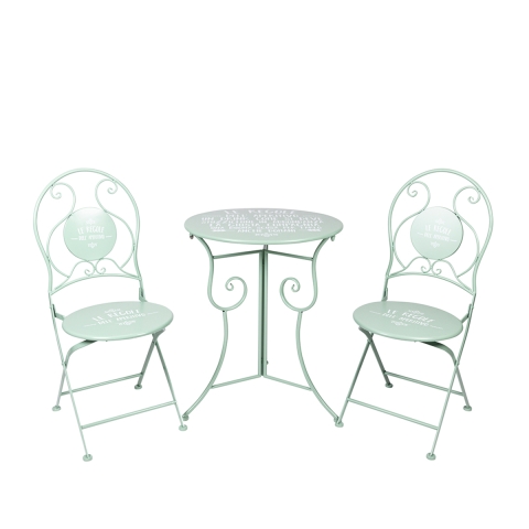 Ensemble table et 2 chaises pliantes d'extérieur vert Le Regole dell'Aperitivo Promotion