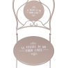 Garten-Set: 2 klappbare Stühle Le Regole di un Buon Caffè Auswahl