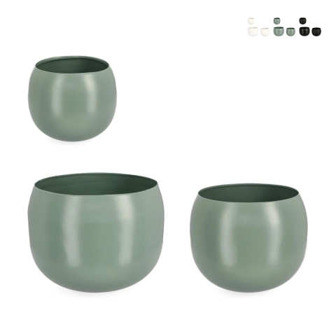 Ensemble de 3 pots ronds pour plantes et fleurs d'intérieur/extérieur Keyra Promotion