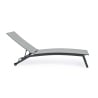 Chaise longue inclinable avec roues anthracite Bizzotto Nildas Remises