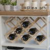 Porte-bouteilles pliable en bois de pin 53x17x38 Vintor Vente