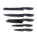 Set 5 coltelli in acciaio inox nero con supporto stand in acrilico Nori Offerta