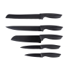 Set 5 coltelli in acciaio inox nero con supporto stand in acrilico Nori Offerta