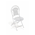 Set tavolo e 2 sedie da esterno in ferro bianco New Loire Breakfast Vendita