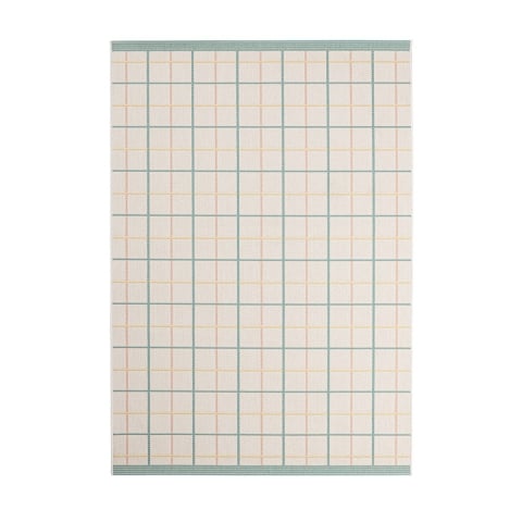 Tapis d'extérieur/intérieur vert bleu jaune 200x290cm Bizzotto Nour Promotion