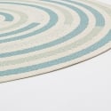 Tapis ovale intérieur extérieur vert bleu beige Bizzotto Nour Vente