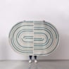 Tappeto per esterno interno ovale verde blu beige Bizzotto Nour Offerta