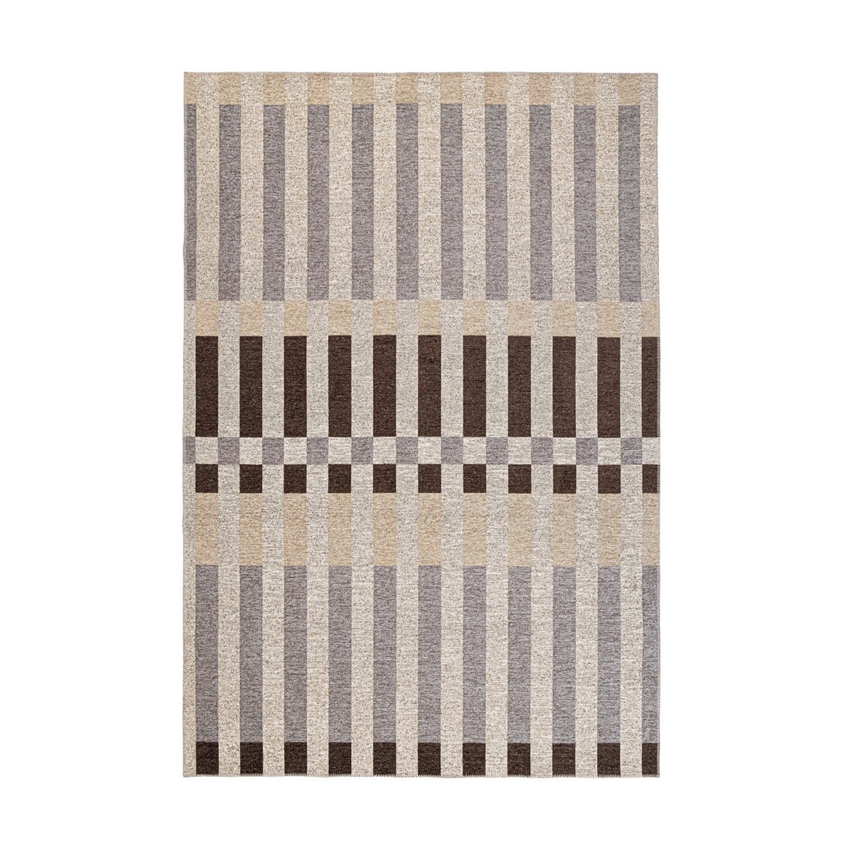 Tapis d'extérieur et d'intérieur en polyester gris marron beige Hada Promotion Tapis d'extérieur et d'intérieur en polyester gris marron beige Hada Promotion