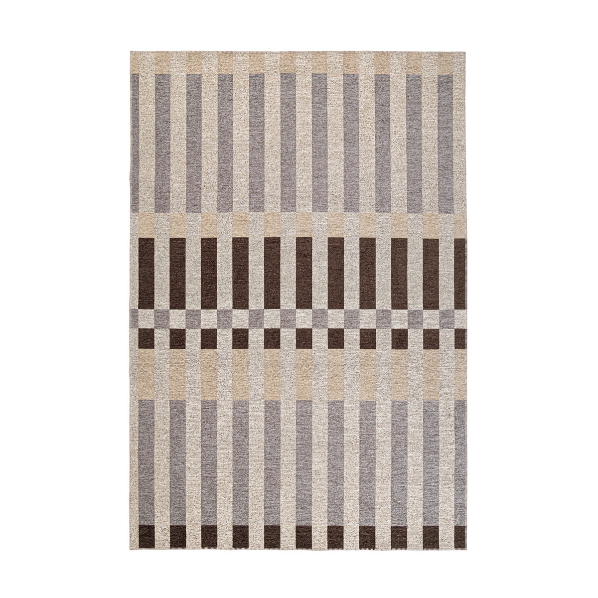 Tappeto per esterno interno in poliestere grigio marrone beige Hada Promozione Tappeto per esterno interno in poliestere grigio marrone beige Hada Promozione