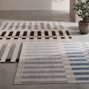 Tappeto da esterno interno blu beige grigio poliestere Bizzotto Hada Offerta