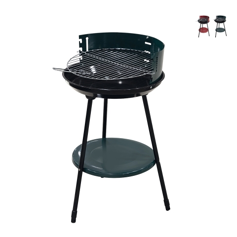 Barbecue a carbonella rotondo griglia Ø 42cm regolabile in altezza Zafro Promozione