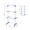 Stendino a torre in metallo con ali richiudibili e ruote Towerdry Stock