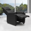 Poltrona Relax Reclinabile con Poggiapiedi in Similpelle Giulia Stock