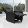 Poltrona Relax Reclinabile con Poggiapiedi in Similpelle Giulia Stock