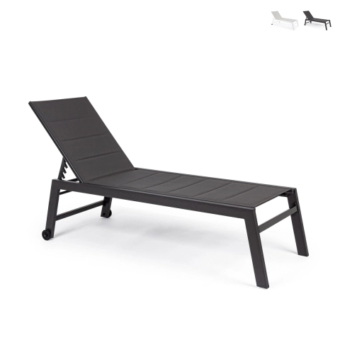 Chaise longue de jardin inclinable avec roues Bizzotto Hilde Promotion