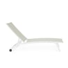 Chaise longue de jardin inclinable avec roues Cleopas Remises