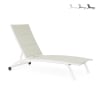 Chaise longue de jardin inclinable avec roues Cleopas Offre