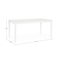 Tavolo da esterno 160x90cm moderno in allumino Bizzotto Nebula Misure