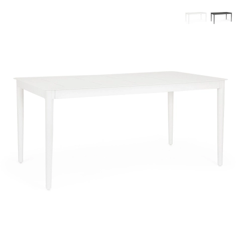 Table d'extérieur moderne 160x90cm en aluminium Bizzotto Nebula Promotion