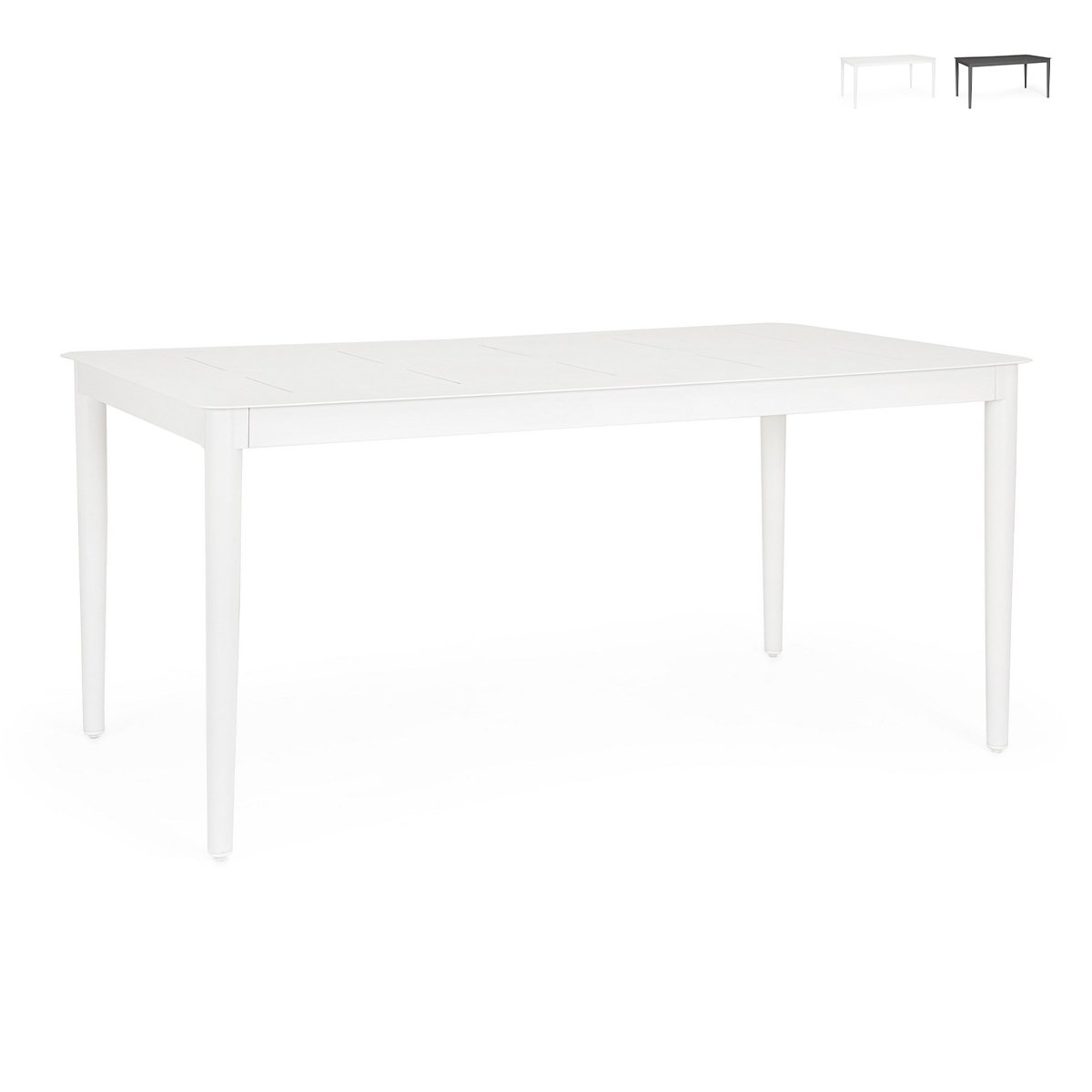 Table d'extérieur moderne 160x90cm en aluminium Bizzotto Nebula Promotion