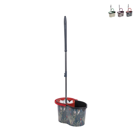 Mop nettoyant sol avec tête ronde et seau 16L Limpio Promotion
