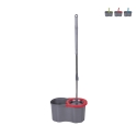 Mop lavapavimenti rotante con fiocco tondo secchio 16l Super Mop Stock