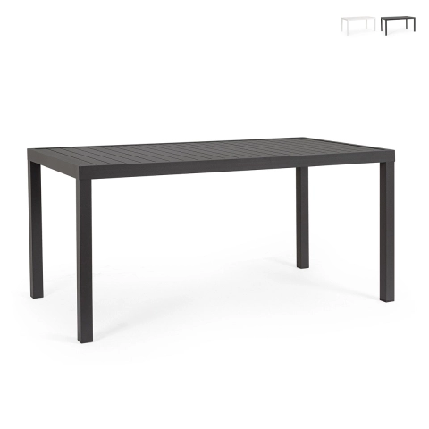 Rechteckiger Gartentisch 150x80 aus Aluminium Bizzotto Hilde Aktion
