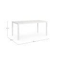 Rechteckiger Gartentisch 150x80 aus Aluminium Bizzotto Hilde Kosten