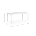 Tavolo da esterno rettangolare 150x80 in alluminio Bizzotto Hilde Costo