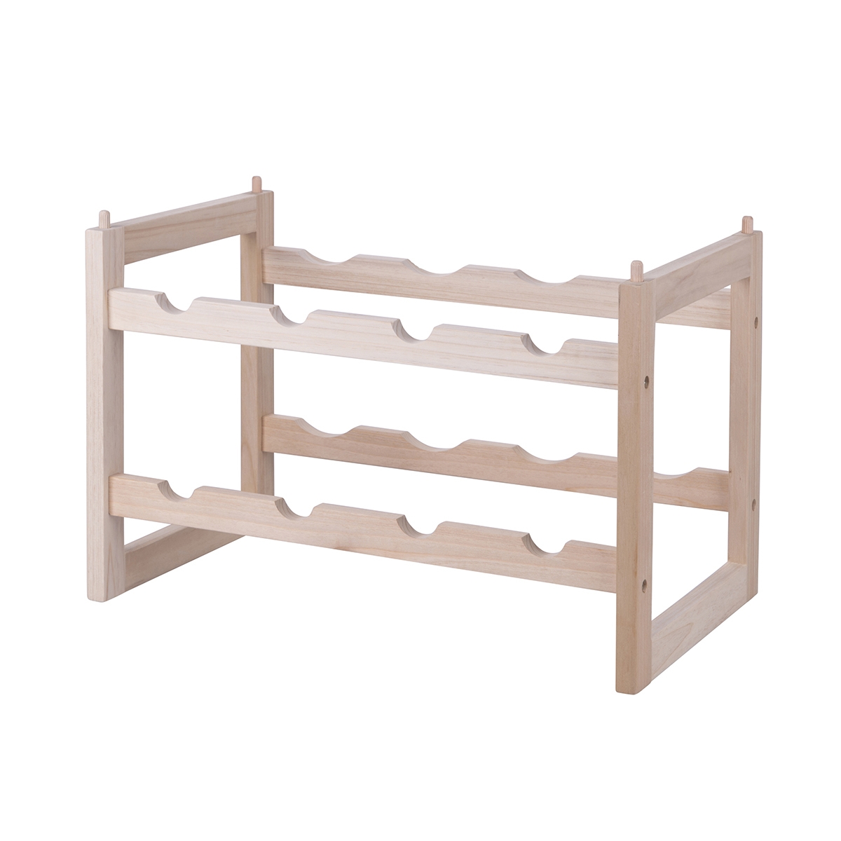 Casier à bouteilles empilable en bois d’épicéa pour 8 bouteilles Celleris Promotion Casier à bouteilles empilable en bois d’épicéa pour 8 bouteilles Celleris Promotion