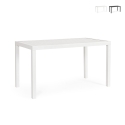 Table d'extérieur moderne rectangulaire 130x68cm en aluminium Bizzotto Hilde Promotion
