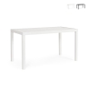 Table d'extérieur moderne rectangulaire 130x68cm en aluminium Bizzotto Hilde Promotion