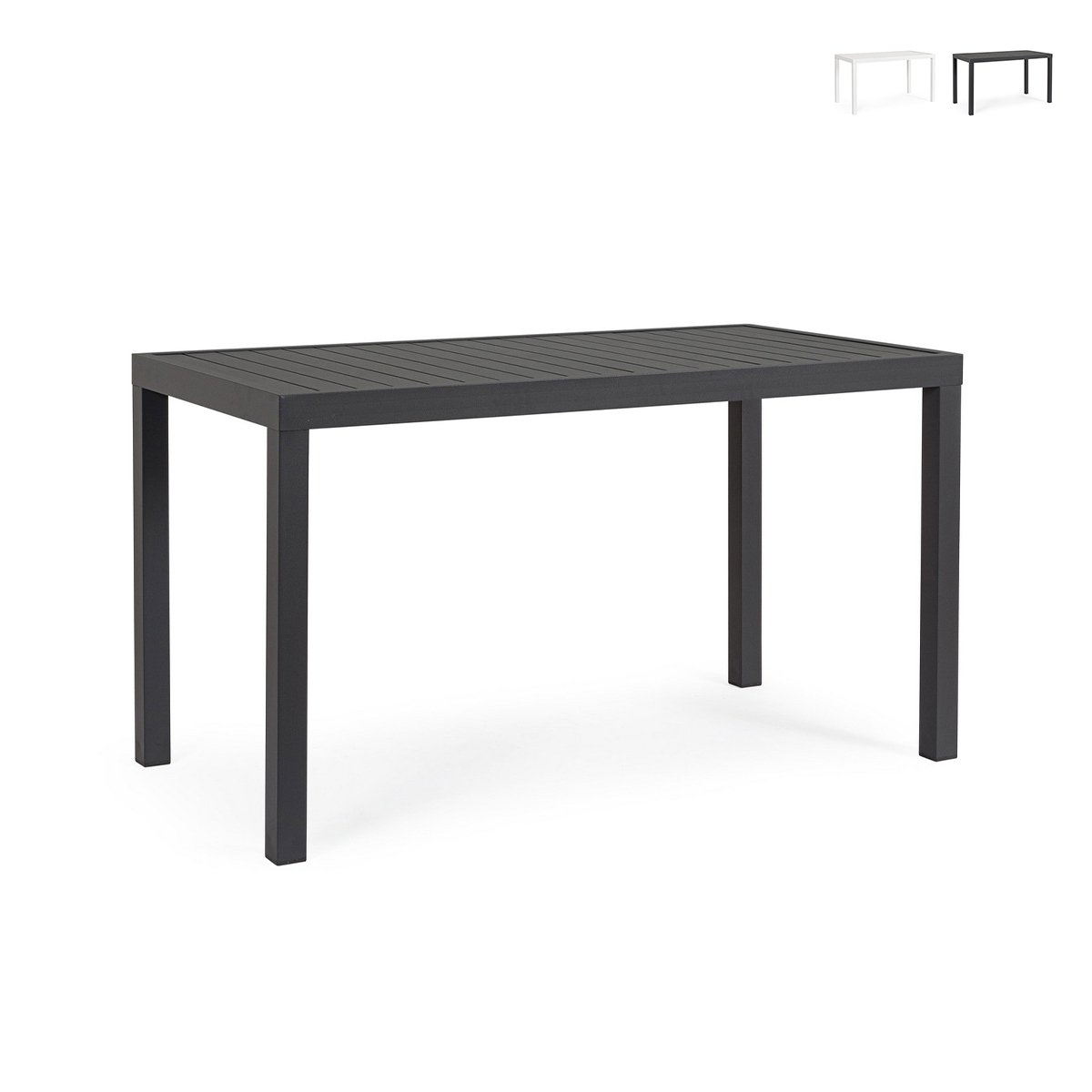 Table d'extérieur moderne rectangulaire 130x68cm en aluminium Bizzotto Hilde Offre Table d'extérieur moderne rectangulaire 130x68cm en aluminium Bizzotto Hilde Offre