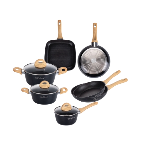 Batterie de cuisine 10 pièces en aluminium antiadhésif Fuji Promotion
