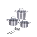 Batteria pentole accessori 8 pezzi in acciaio inox 18/0 Sovra Promozione