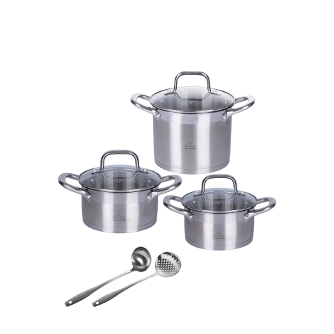 Batterie de cuisine 8 pièces accessoires en acier inoxydable 18/0 Sovra Promotion